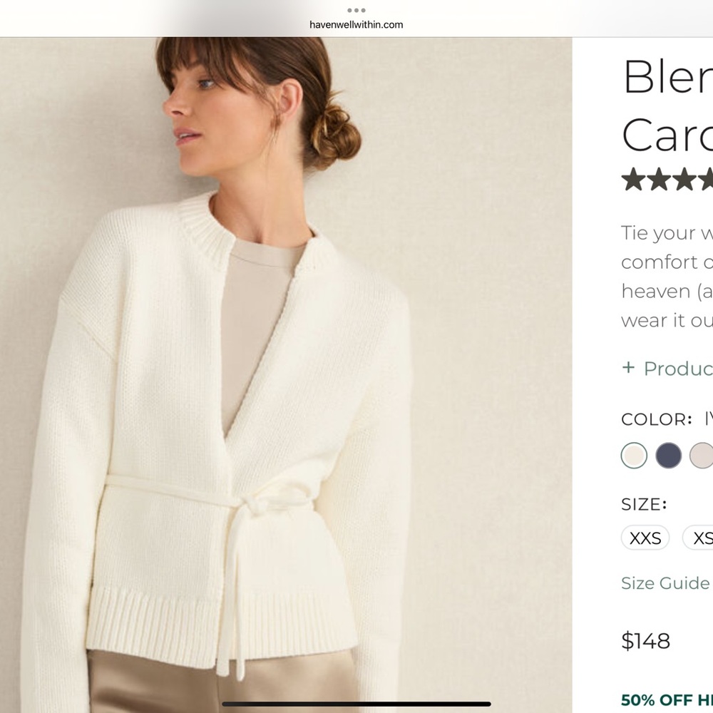 Chic Cream Cardigan Sweater